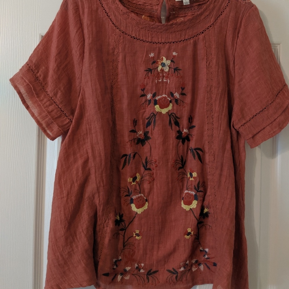 Womens Embroidered Top
